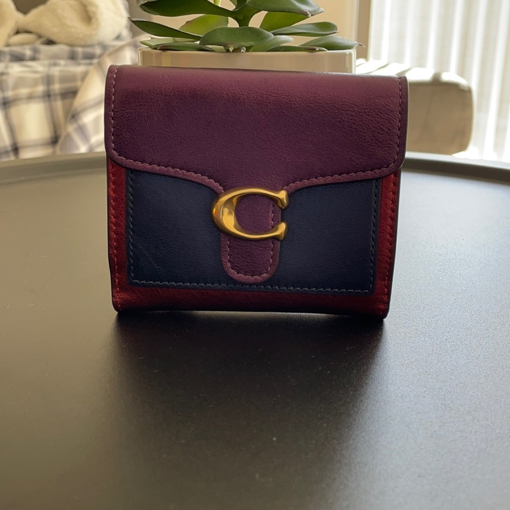 Coach Metallic Colorblock Leather Tabby Wallet
